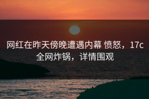 网红在昨天傍晚遭遇内幕 愤怒，17c全网炸锅，详情围观