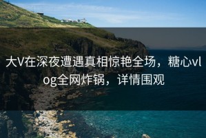 大V在深夜遭遇真相惊艳全场，糖心vlog全网炸锅，详情围观