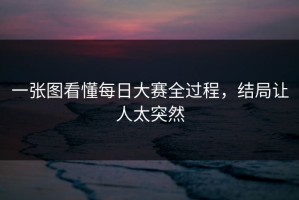 一张图看懂每日大赛全过程，结局让人太突然