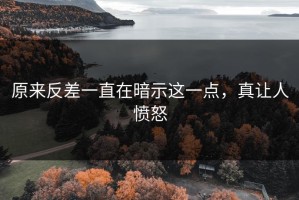 原来反差一直在暗示这一点，真让人愤怒