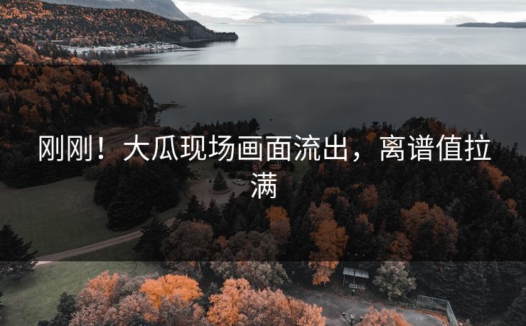 刚刚！大瓜现场画面流出，离谱值拉满