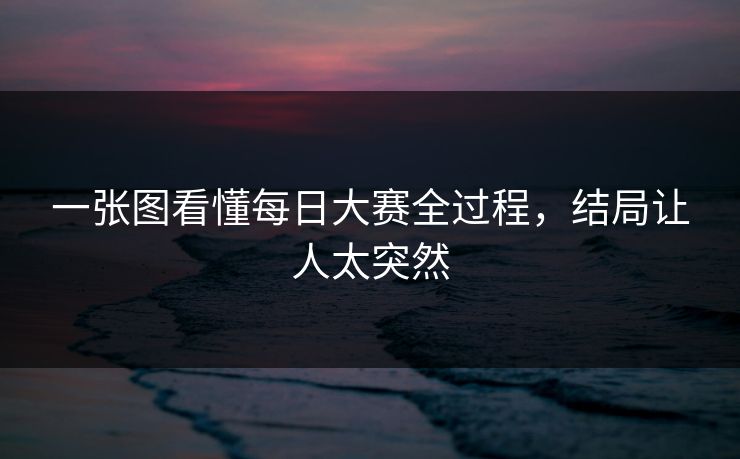 一张图看懂每日大赛全过程，结局让人太突然